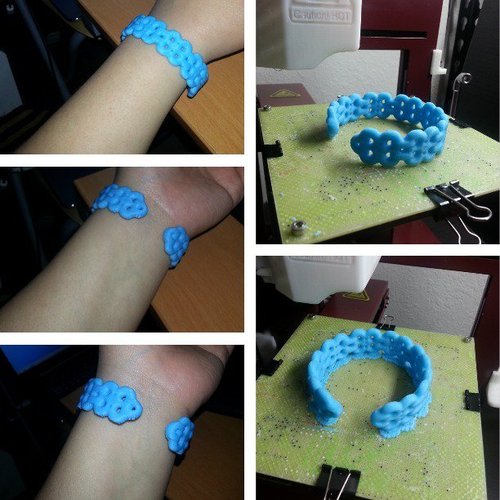 Round Open Cuff Bracelet 3D Print 35510