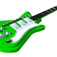 3D Printed Electric guitar Fender Stratocaster by Perero