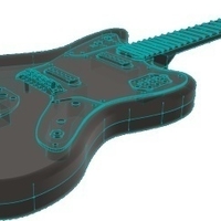 Small Electric Guitar Fender Jaguar 3D Printing 355124