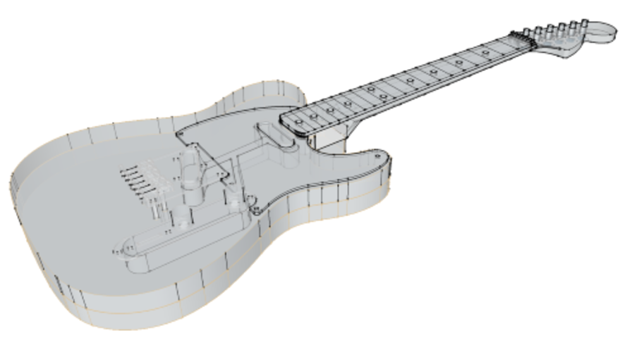 Electric guitar Fender telecaster 3D Print 355128