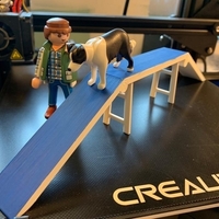 Small Agility dog walk / passerelle compatible Playmobil 3D Printing 355243