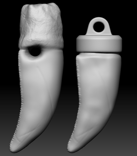 T - Rex teeth pendant  (1 extra variation free) 3D Print 355304
