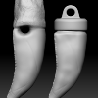 Small T - Rex teeth pendant  (1 extra variation free) 3D Printing 355304