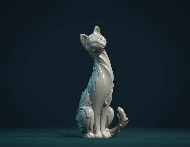 3D Printed Cat figurine by Skazok | Pinshape