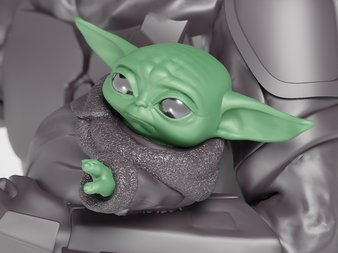 BABY YODA and The MANDALORIAN 3D Print 355456