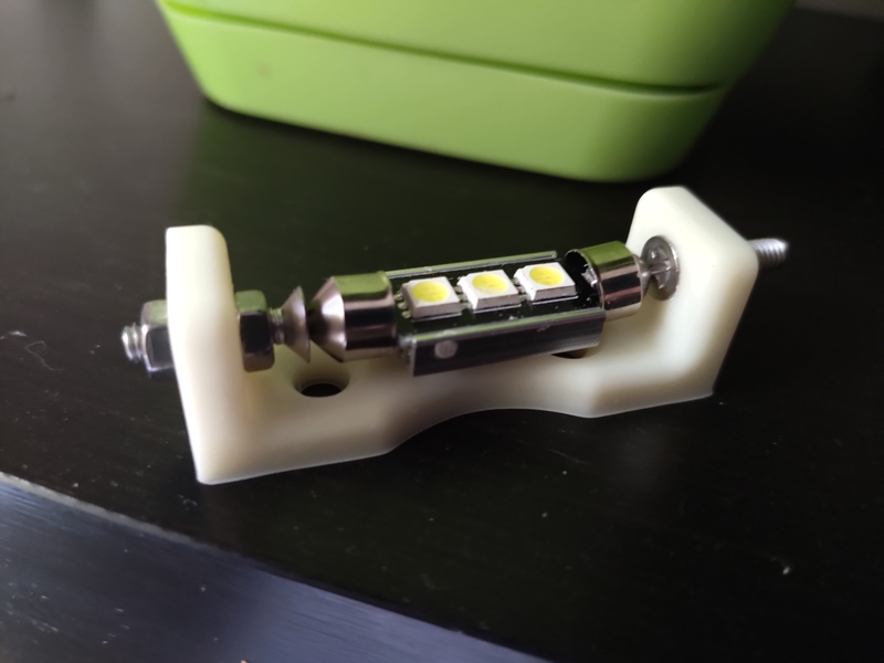 fixture for an LED lamp in a camper