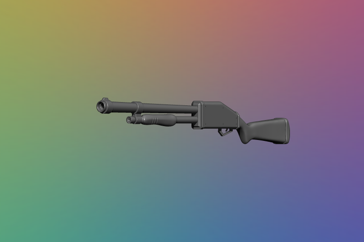 Stylized Gun - 3D Model 3D Print 355537
