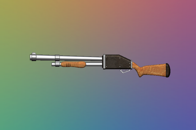 Stylized Gun - 3D Model 3D Print 355539