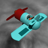Cartoon Plane - 3D Model - Thumbnail 2