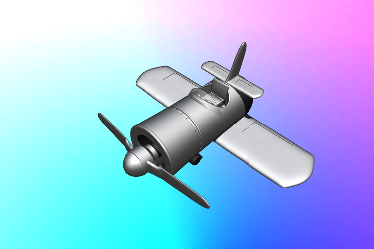 Cartoon Plane - 3D Model 3D Print 355542