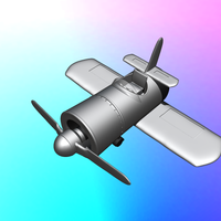 Cartoon Plane - 3D Model - Thumbnail 3