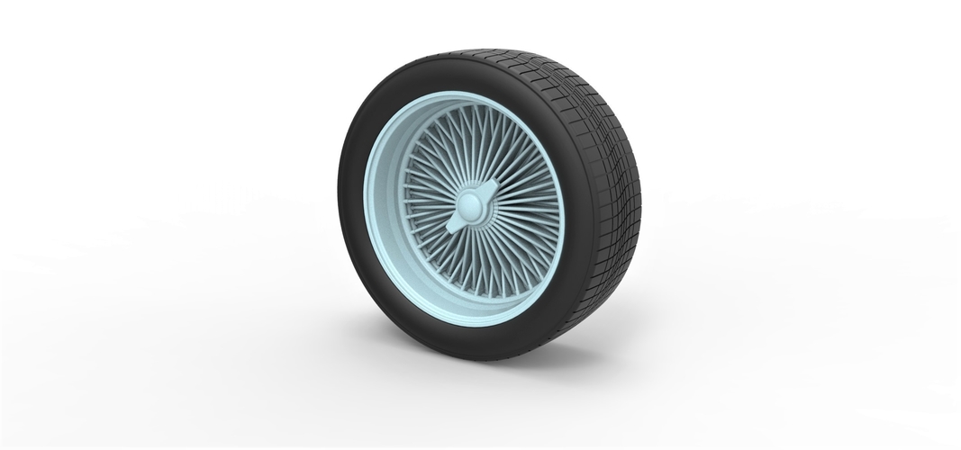 Diecast wire wheel Scale 1 to 10 3D Print 355589