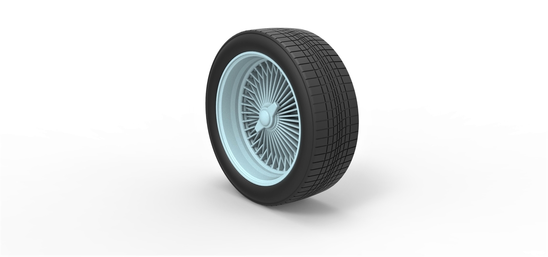 Diecast wire wheel Scale 1 to 10 3D Print 355590