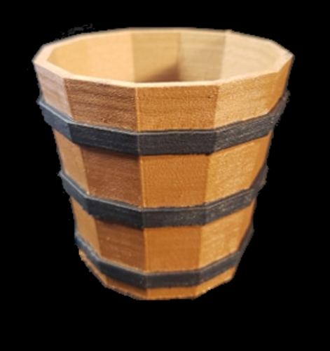 Wooden Basket Bucket 3D Print 355622