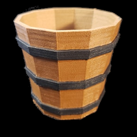 Small Wooden Basket Bucket 3D Printing 355622