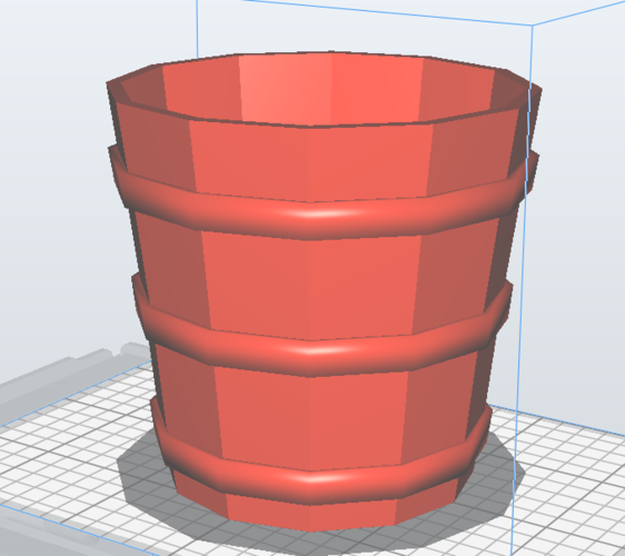 Wooden Basket Bucket 3D Print 355626