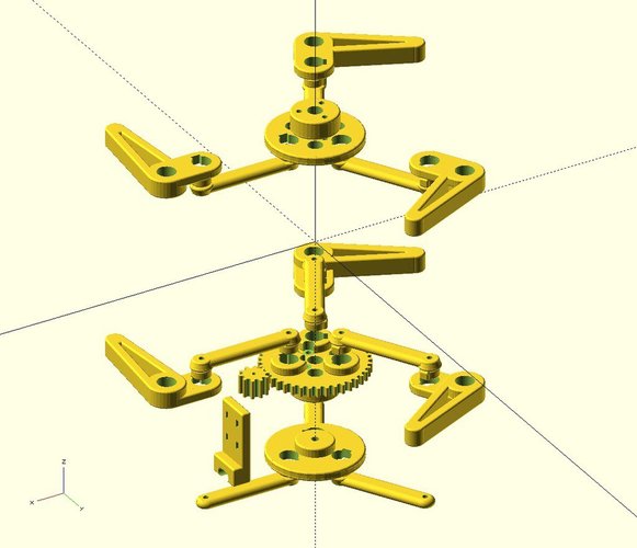 Ekobots - Windmill 3 blades vertical. 3D Print 35573