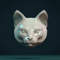 Small Cat Head 3D Printing 355733