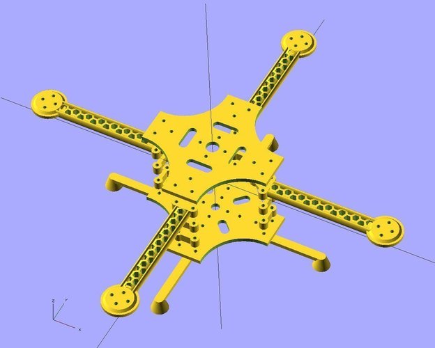 Ekobots - Quadcopter frame version 2.0.  3D Print 35628