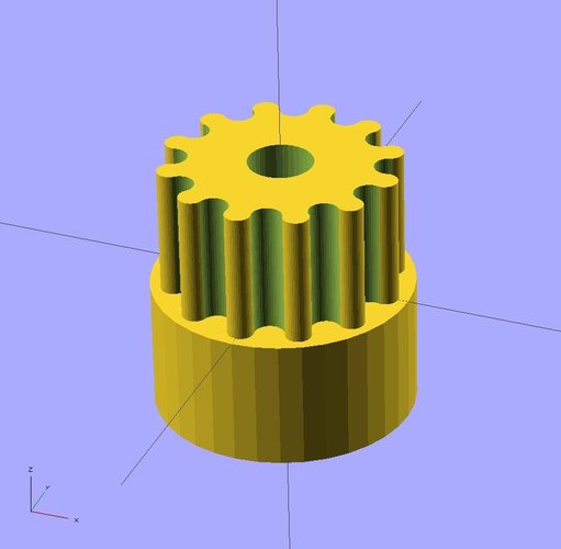 Ekobots - Gear generator cylindrical tooth