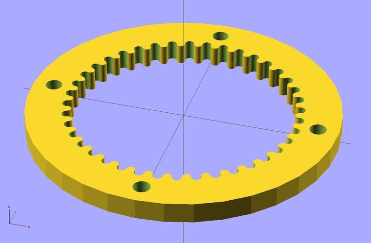 Ekobots - Gear generator cylindrical tooth 3D Print 35640