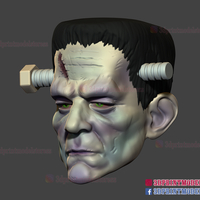 Frankenstein Cosplay Mask - Monster Halloween Helmet  - Thumbnail 3