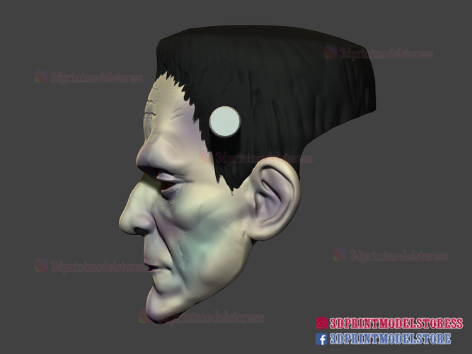 Frankenstein Cosplay Mask - Monster Halloween Helmet  3D Print 356424