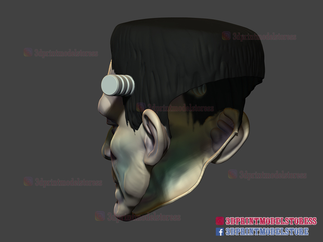 Frankenstein Cosplay Mask - Monster Halloween Helmet  3D Print 356425