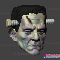 Frankenstein Cosplay Mask - Monster Halloween Helmet  - Thumbnail 9