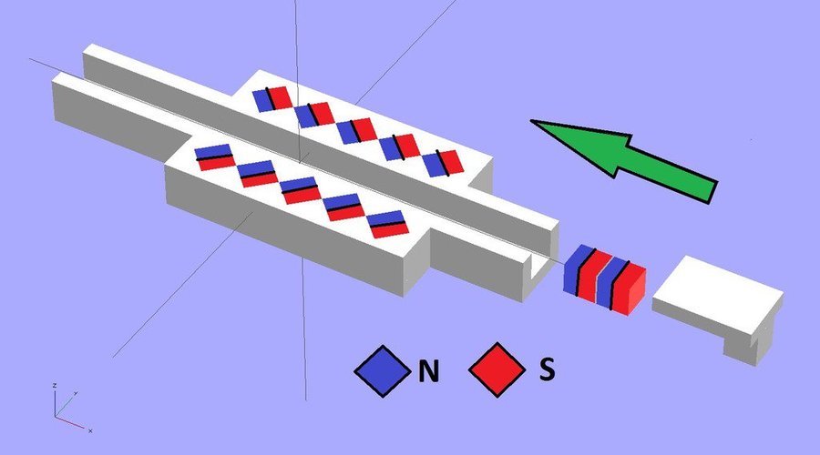 Ekobots - Magnetic Rail Gun 3D Print 35644