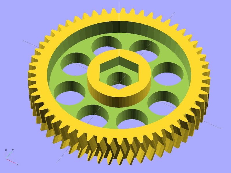 Ekobots - Gear generator simple or double helical tooth