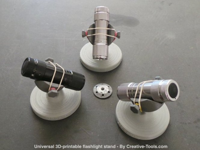 Universal 3D-printable flashlight stand 3D Print 35803
