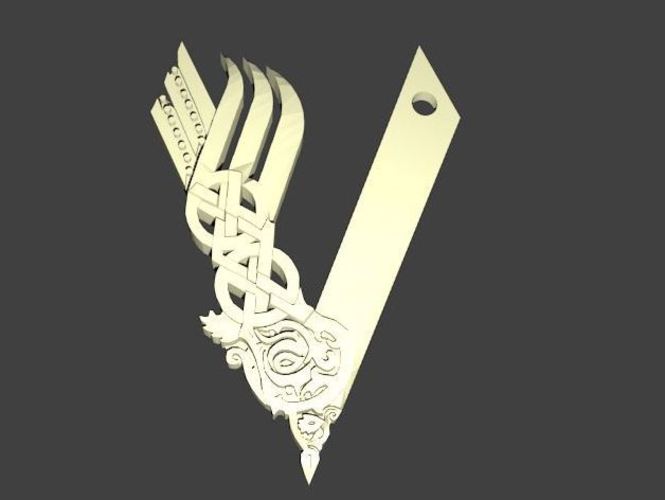 Vikings logo 3D keychain 3D Print 35816
