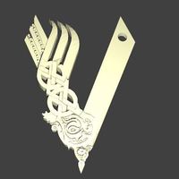 Vikings logo 3D keychain - Thumbnail 1