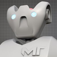 Small MakerTron Robot Head 3D Printing 35855