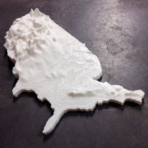 USA-terrain-thin 3D Print 36048