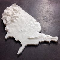 Small USA-terrain-thin 3D Printing 36048