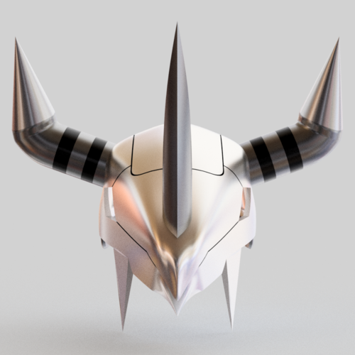 3d printable Digimon Inspired WarGreymon helmet 3D Print 361372