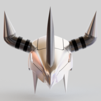 3d printable Digimon Inspired WarGreymon helmet - Thumbnail 4