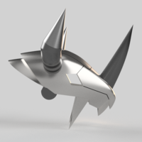 3d printable Digimon Inspired WarGreymon helmet - Thumbnail 7