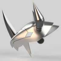 3d printable Digimon Inspired WarGreymon helmet - Thumbnail 8