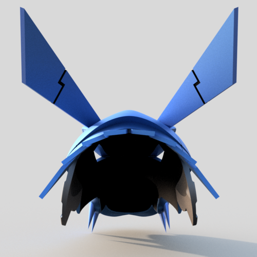 Metal Garurumon 3d print able Digimon helmet STL file 3D Print 361379