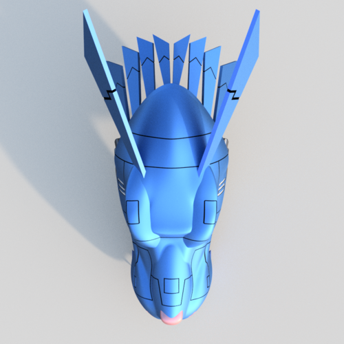 Metal Garurumon 3d print able Digimon helmet STL file 3D Print 361381