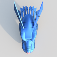 Metal Garurumon 3d print able Digimon helmet STL file - Thumbnail 4