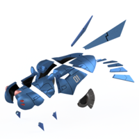 Metal Garurumon 3d print able Digimon helmet STL file - Thumbnail 6