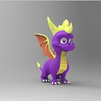 Small Spyro 3D Printing 36246