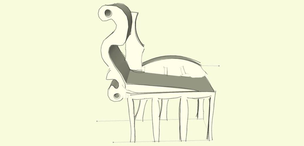 chaise longue 3D Print 36286