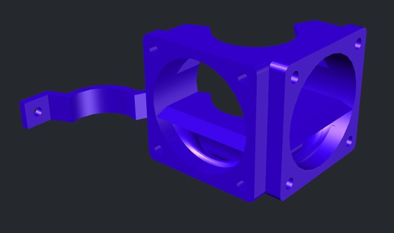 Dual 40mm Fan Mount for China Made E3D