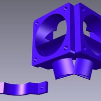 Dual 40mm Fan Mount for China Made E3D - Thumbnail 2