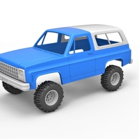 Small Diecast shell 1980 Chevrolet Blazer K5 Scale 1:25 3D Printing 364917